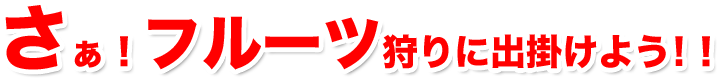 さぁ！フルーツ狩りに出掛けよう!